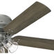 Shady Grove 52 inch Matte Silver with Light Gray Oak/Warm Grey Oak Blades Ceiling Fan