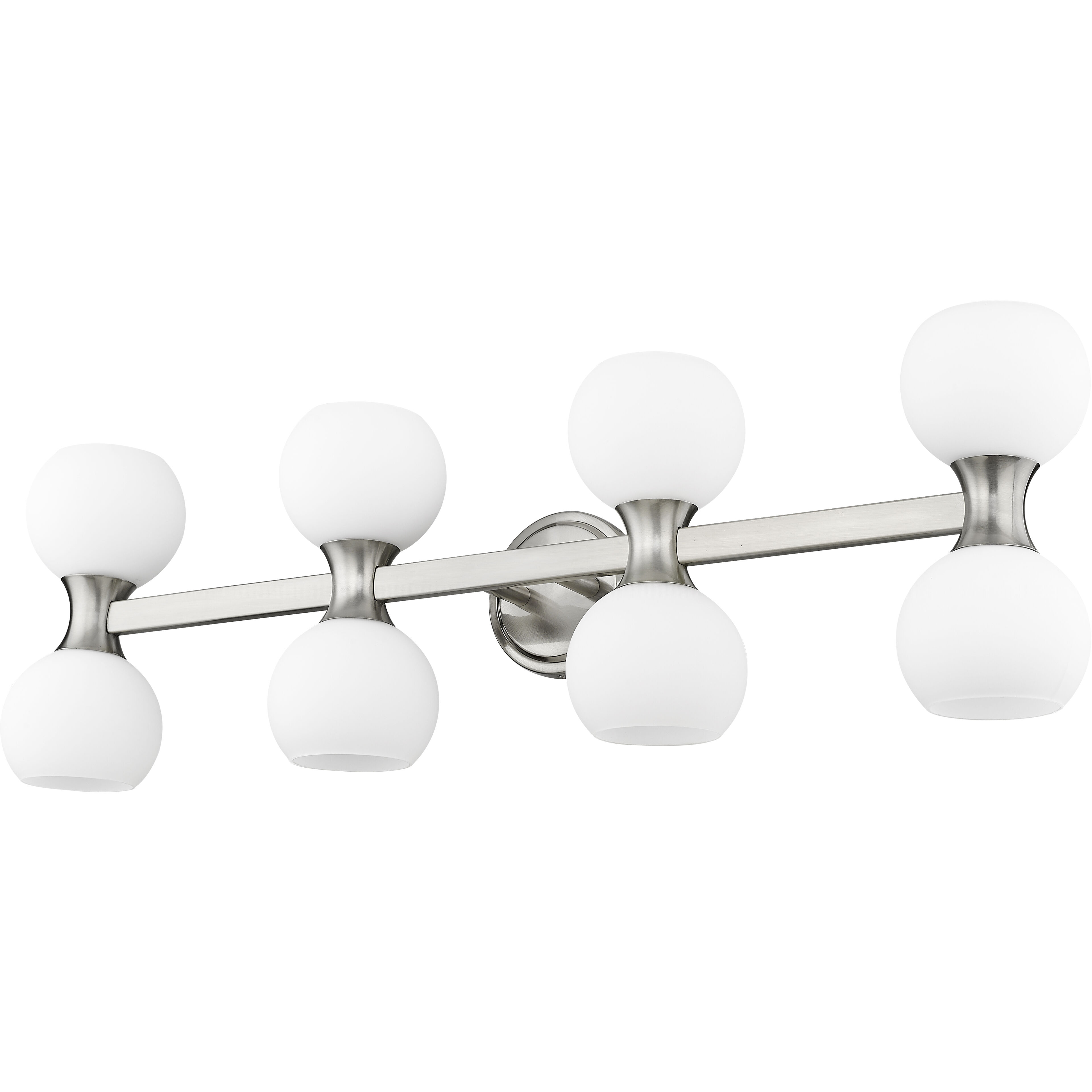 Artemis 8 Light 35 inch Brushed Nickel Vanity Wall Light