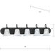 Homestead 5 Light 36 inch Painted Bronze Vanity Light Wall Light