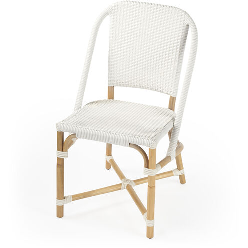 Tenor & Rattan Side Chair in White