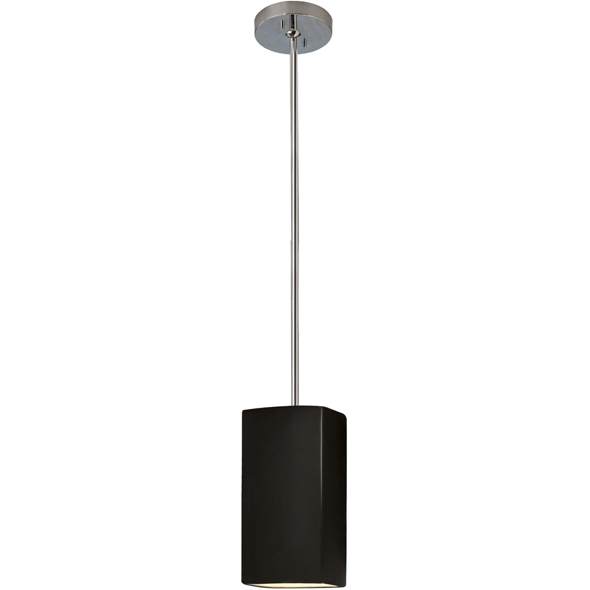 Radiance Collection LED 5.5 inch Carbon Matte Black with Dark Bronze Pendant Ceiling Light