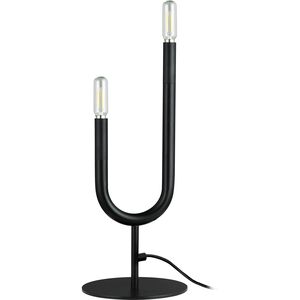 Wand 17 inch 60.00 watt Matte Black Table Lamp Portable Light