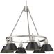 Yep Orwell 29 inch 60.00 watt Pewter Chandelier Ceiling Light in Matte Black