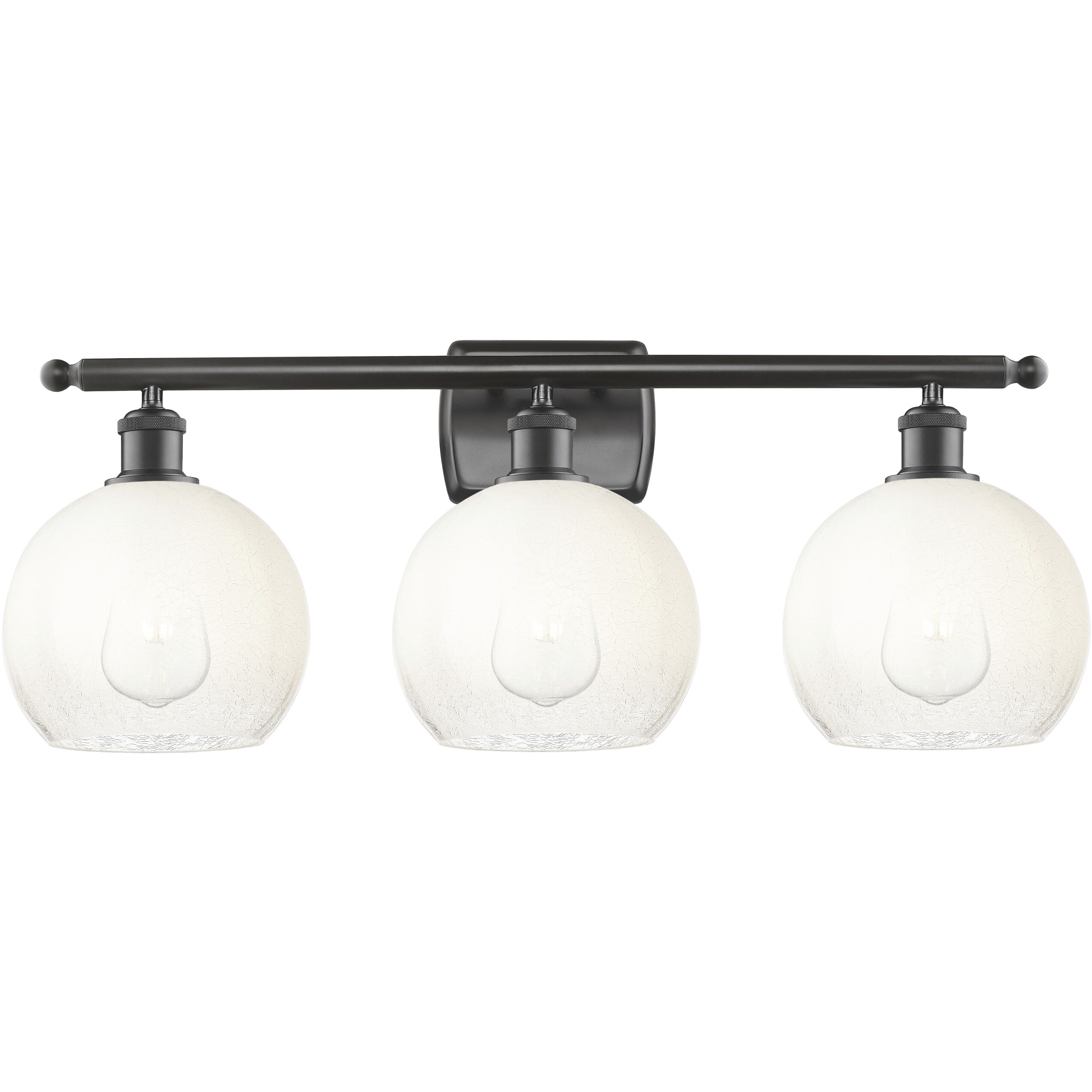 Ballston Brookhaven Globe 3 Light 28 inch Oil Rubbed Bronze Bath Vanity Light Wall Light in Opal Glass