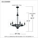 Adelaide 6 Light 26 inch Matte Black Chandelier Ceiling Light