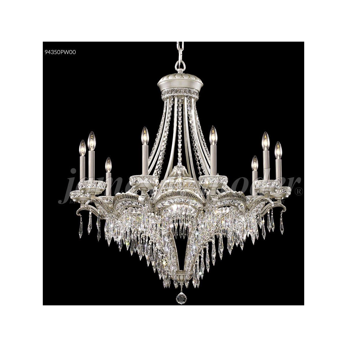 Dynasty Cast Brass 13 Light 34 inch Pewter Large Entry Crystal Chandelier Ceiling Light, Large