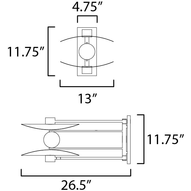 Pearl LED 11.75 inch Black and Natural Aged Brass Wall Sconce Wall Light