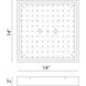Kashi LED 14 inch Aluminum Flush Mount Ceiling Light