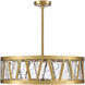 Lucus 2 Light 30 inch Aged Brass Pendant Ceiling Light