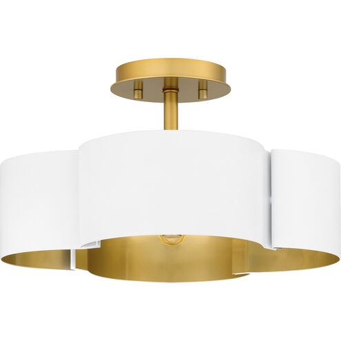 Balsam 4 Light 14 inch White Lustre Semi-Flush Mount Ceiling Light