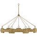 Raffi LED 48 inch Burnished Gold Chandelier Ceiling Light, Single Tier