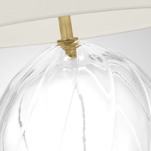 Julie Neill Talia 29.25 inch 15.00 watt Clear Glass Table Lamp Portable Light, Medium
