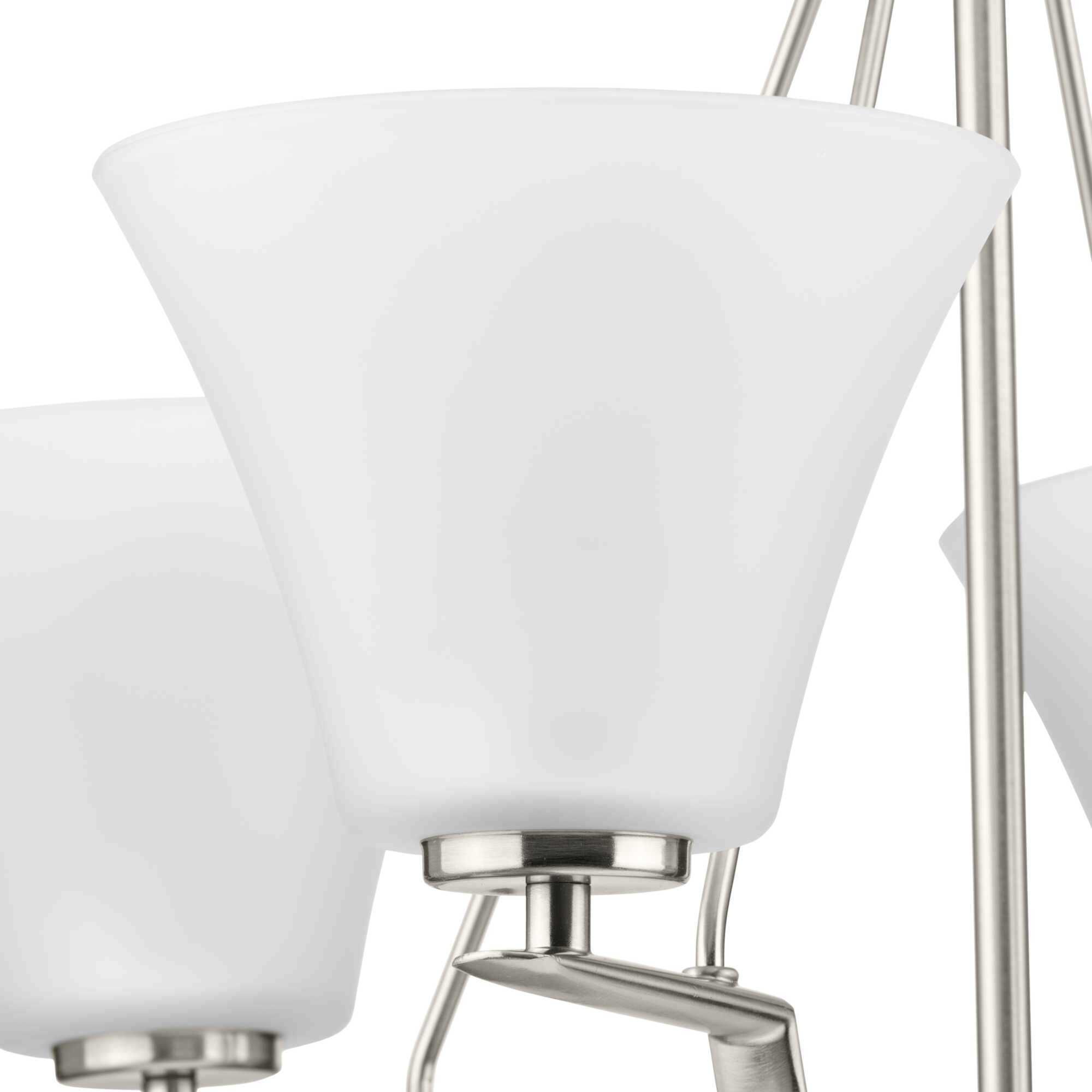 Bravo 5 Light 27 inch Brushed Nickel Chandelier Ceiling Light