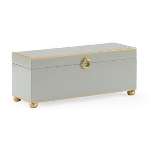 Chelsea House 14 inch Gray/Gold/Polished Brass Decorative Box