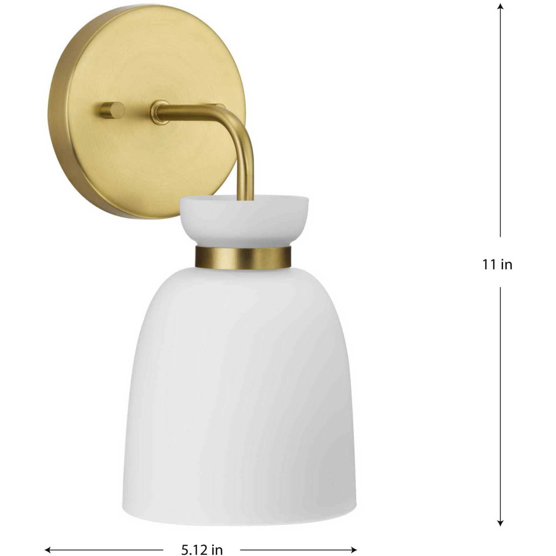 Lexie 1 Light 5.12 inch Brushed Gold Bathroom Vanity Light Wall Light