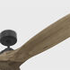 Collins 70 inch Midnight Black with Natural Honey Blades Smart Ceiling Fan