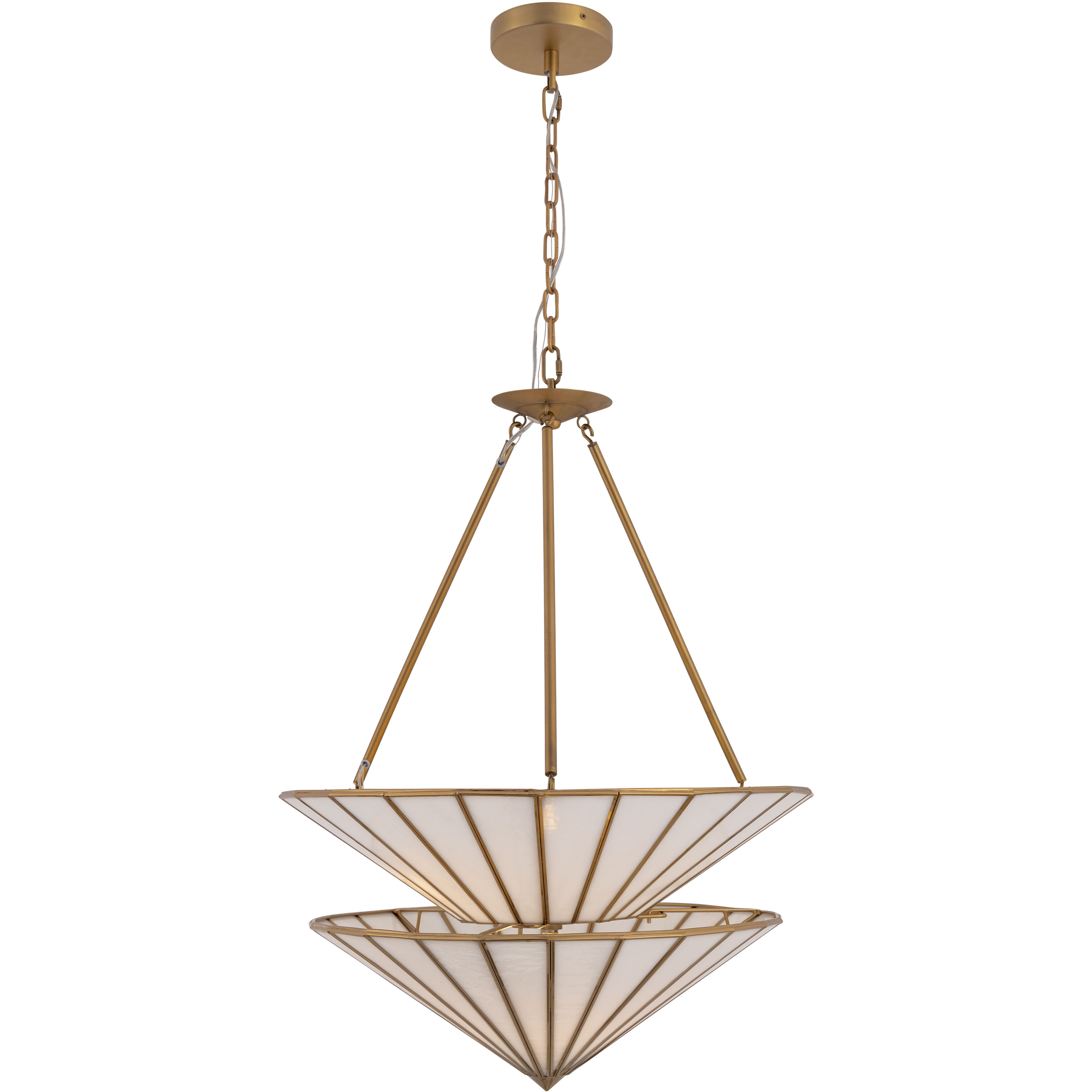 Jaxen 3 Light 24.5 inch Legacy Brass Pendant Ceiling Light