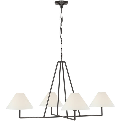 Chapman & Myers Ashton LED 44.5 inch Aged Iron Sculpted Chandelier Ceiling Light, Extra Large