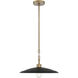 York 1 Light 16 inch Natural Brass Pendant Ceiling Light