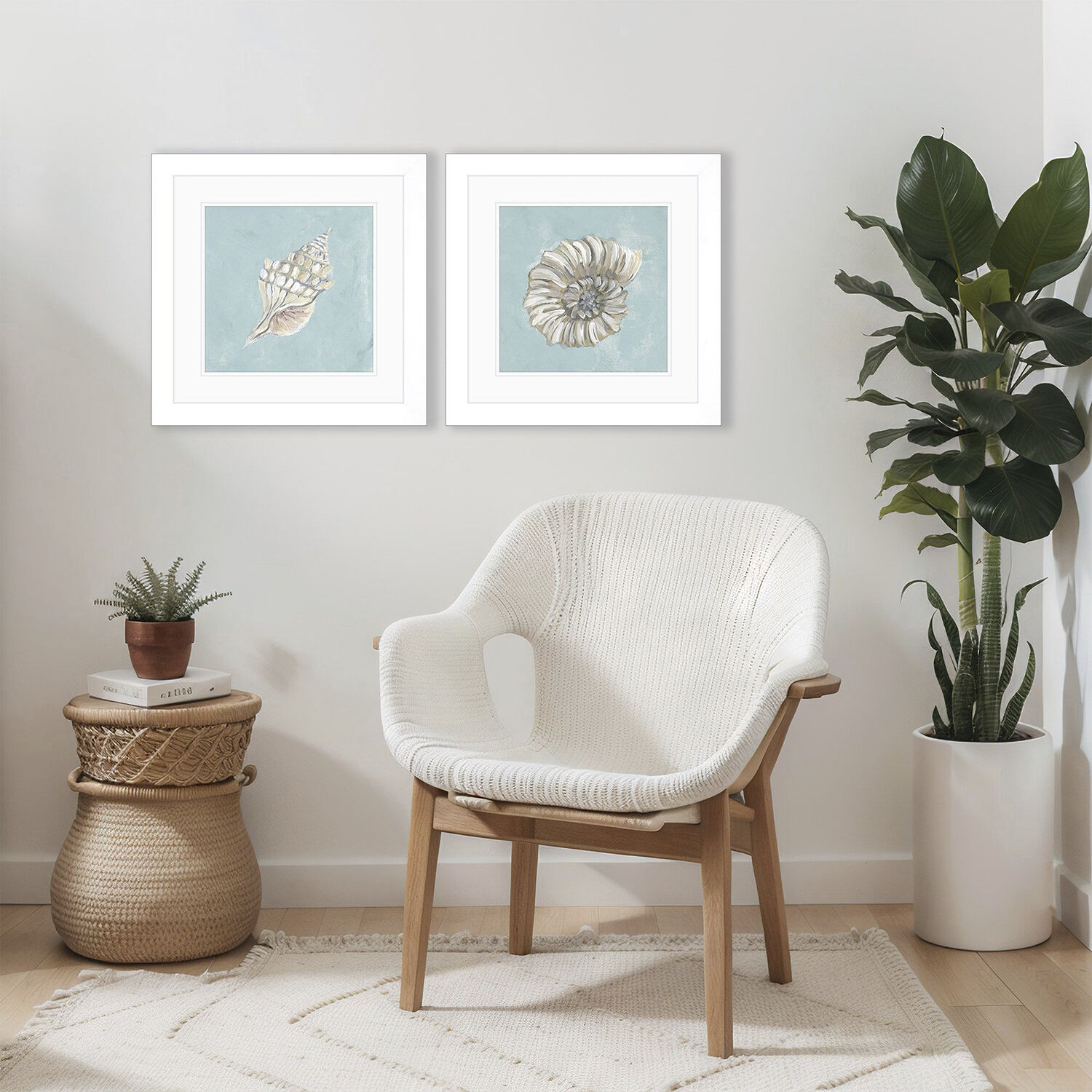 Seashell Green and Blue and Turquoise Framed Art, Propac