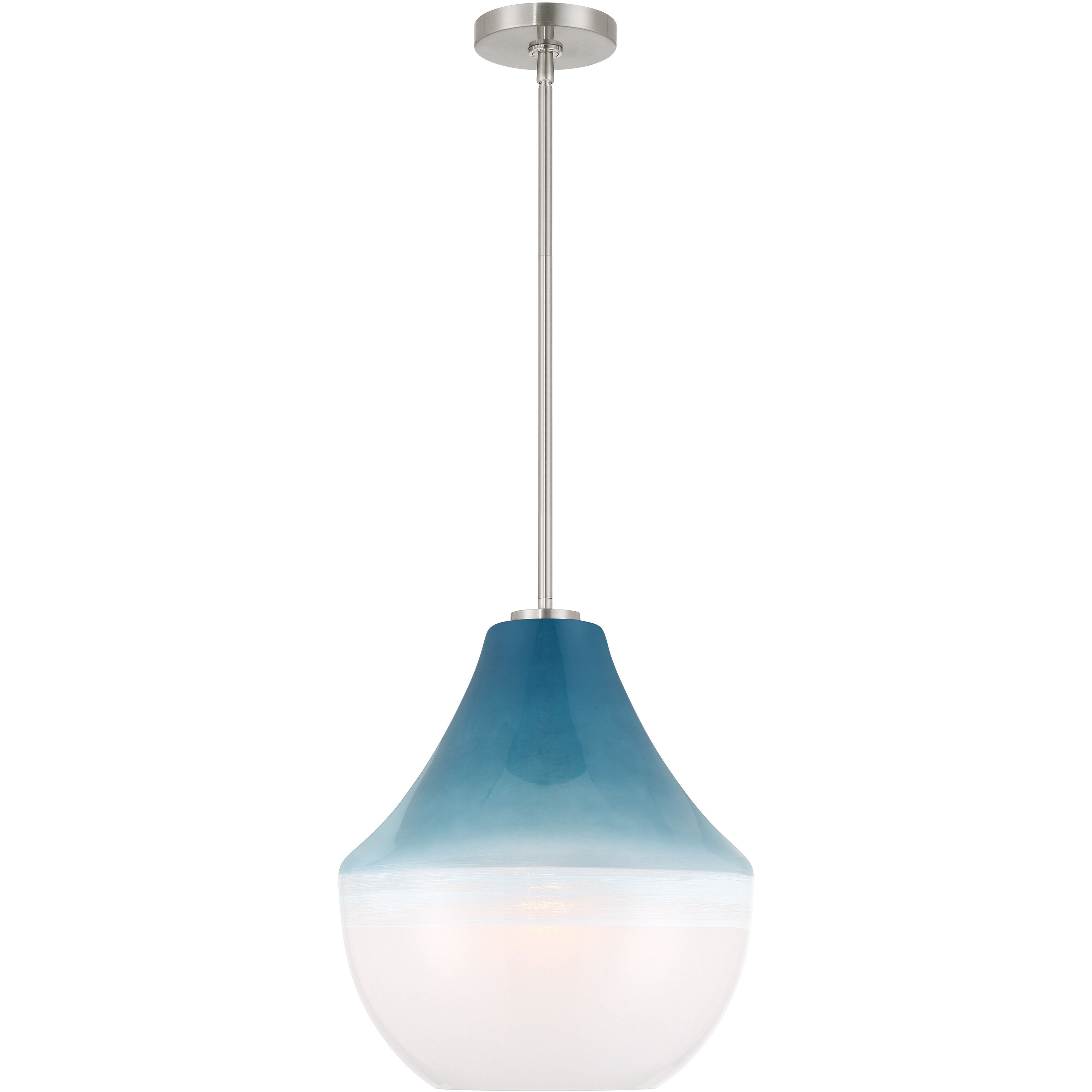 Pacific 1 Light 14 inch Brushed Nickel Pendant Ceiling Light