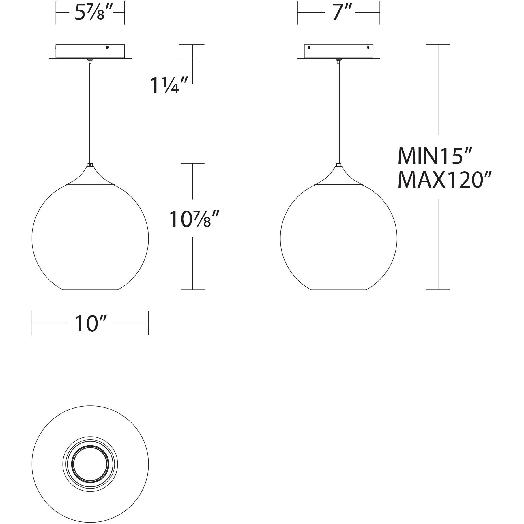 Bistro LED 10 inch Aged Brass Pendant Ceiling Light, dweLED