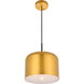 Etude 1 Light 11 inch Satin Gold Pendant Ceiling Light