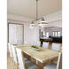 Willard 2 Light 40.63 inch Polished Nickel Linear Pendant Ceiling Light in Opal Glass