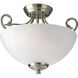 Pavilion 2 Light 14 inch Brushed Nickel Semi-Flush Mount Ceiling Light