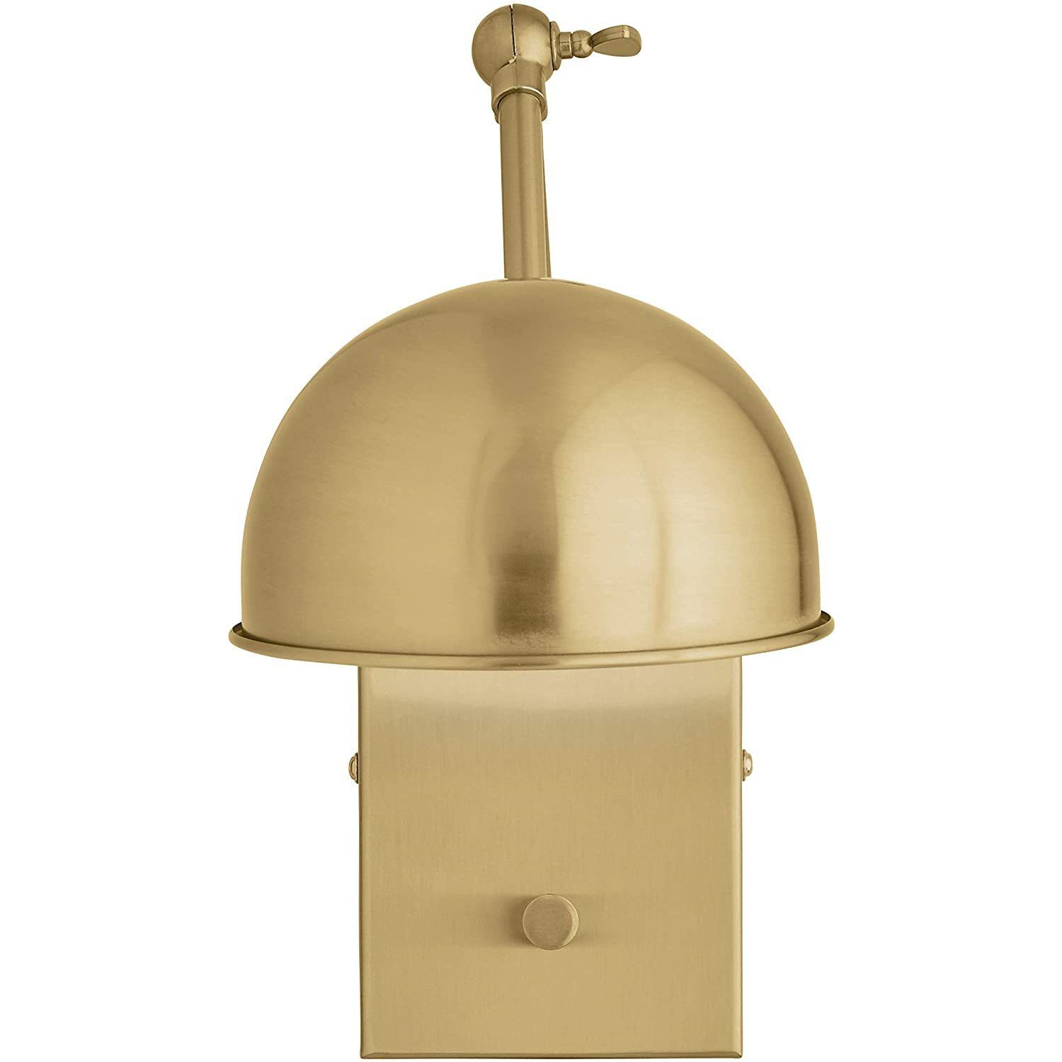 Sophia 12 inch 40 watt Brass Adjustable Swing Arm Wall Lamp Wall Light