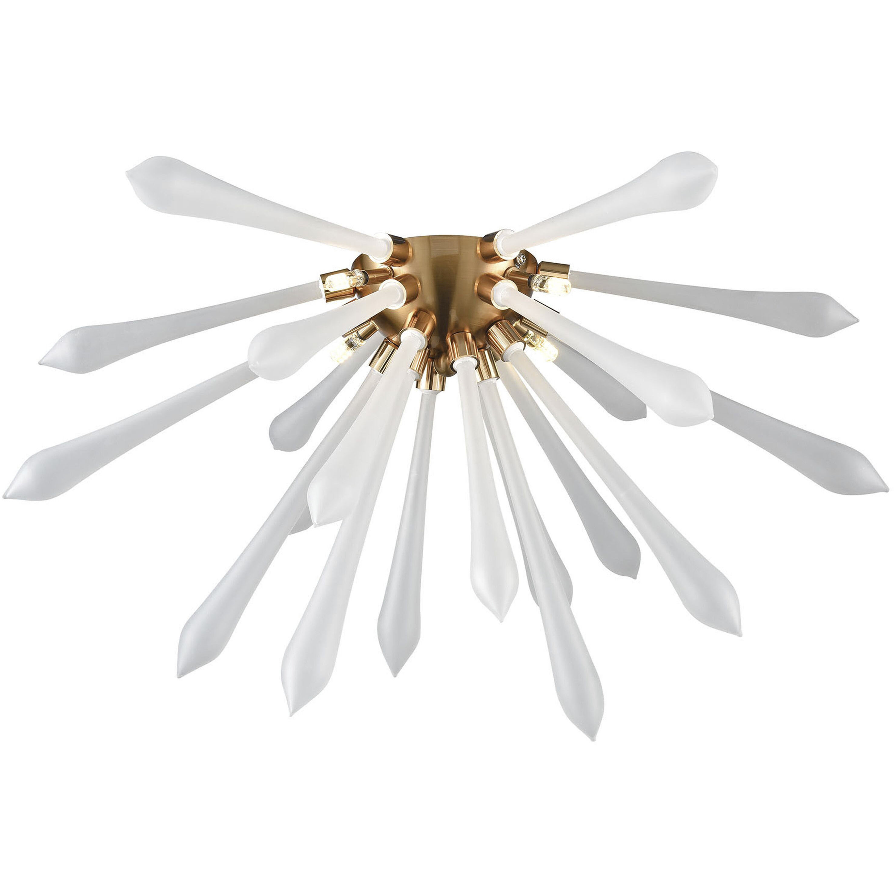 Spiritus LED 24 inch Aged Brass Flush Mount Ceiling Light