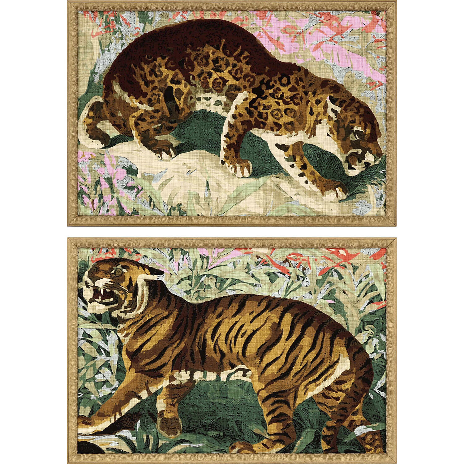 Animals Multi and Brown and Green and Orange Framed Art