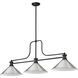 Melange 3 Light 52 inch Matte Black Billiard Ceiling Light in Matte Black and Brushed Nickel