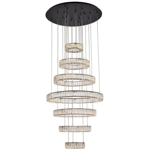 Monroe 7 Light 34 inch Black Chandelier Ceiling Light