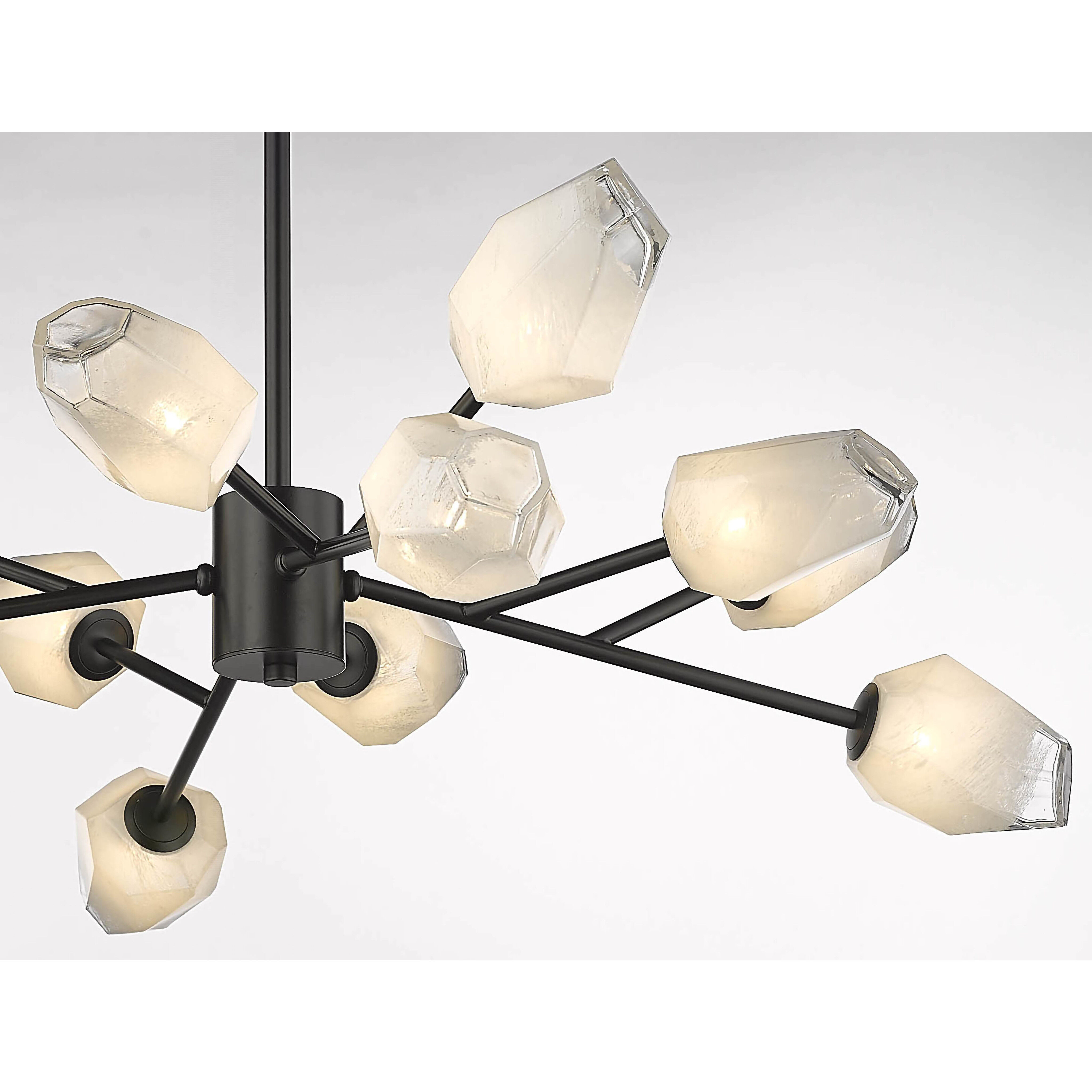 Canada 12 Light 39 inch Black Chandelier Ceiling Light