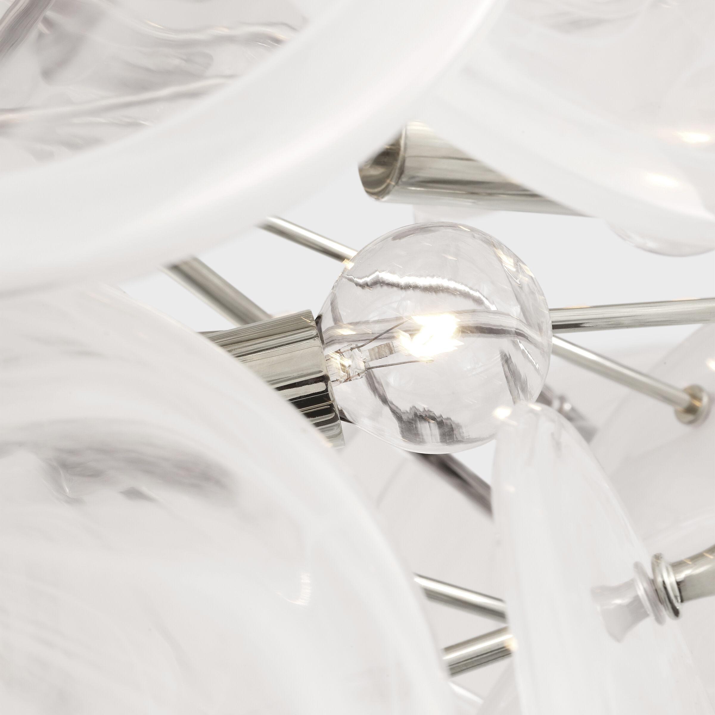 AERIN Loire LED 44 inch Polished Nickel Entry Chandelier Ceiling Light, Grande