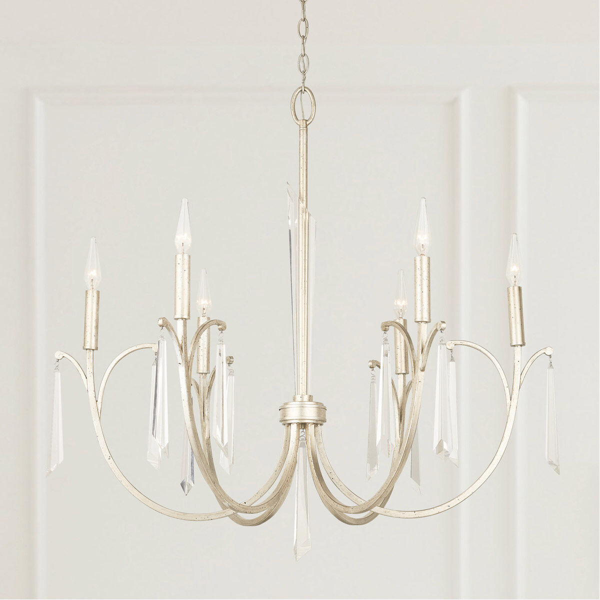 Gwyneth 6 Light 34 inch Winter Gold Chandelier Ceiling Light