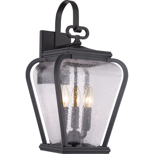 Province 3 Light 19 inch Mystic Black Outdoor Wall Lantern