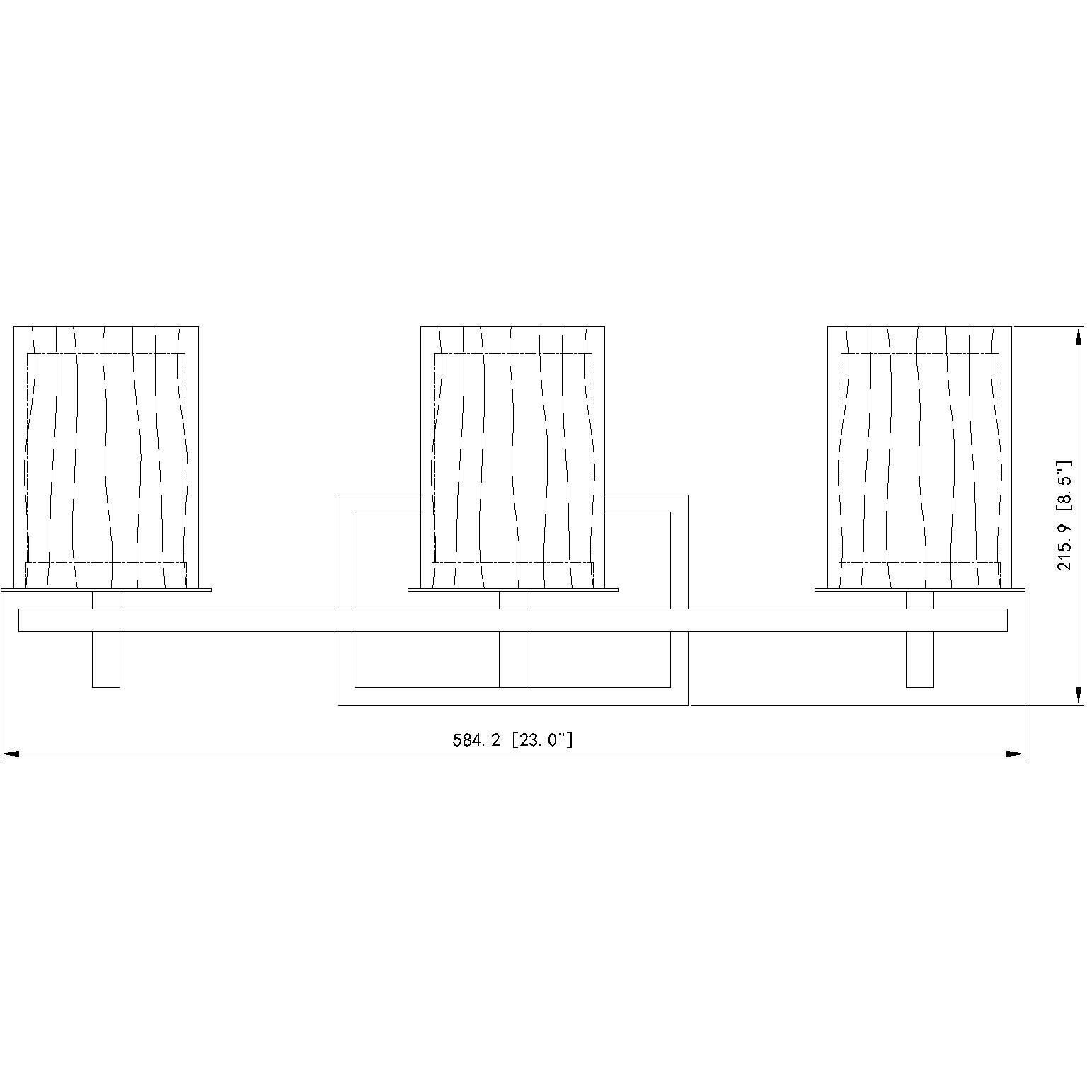 Grayson 3 Light 23 inch Chrome Vanity Wall Light