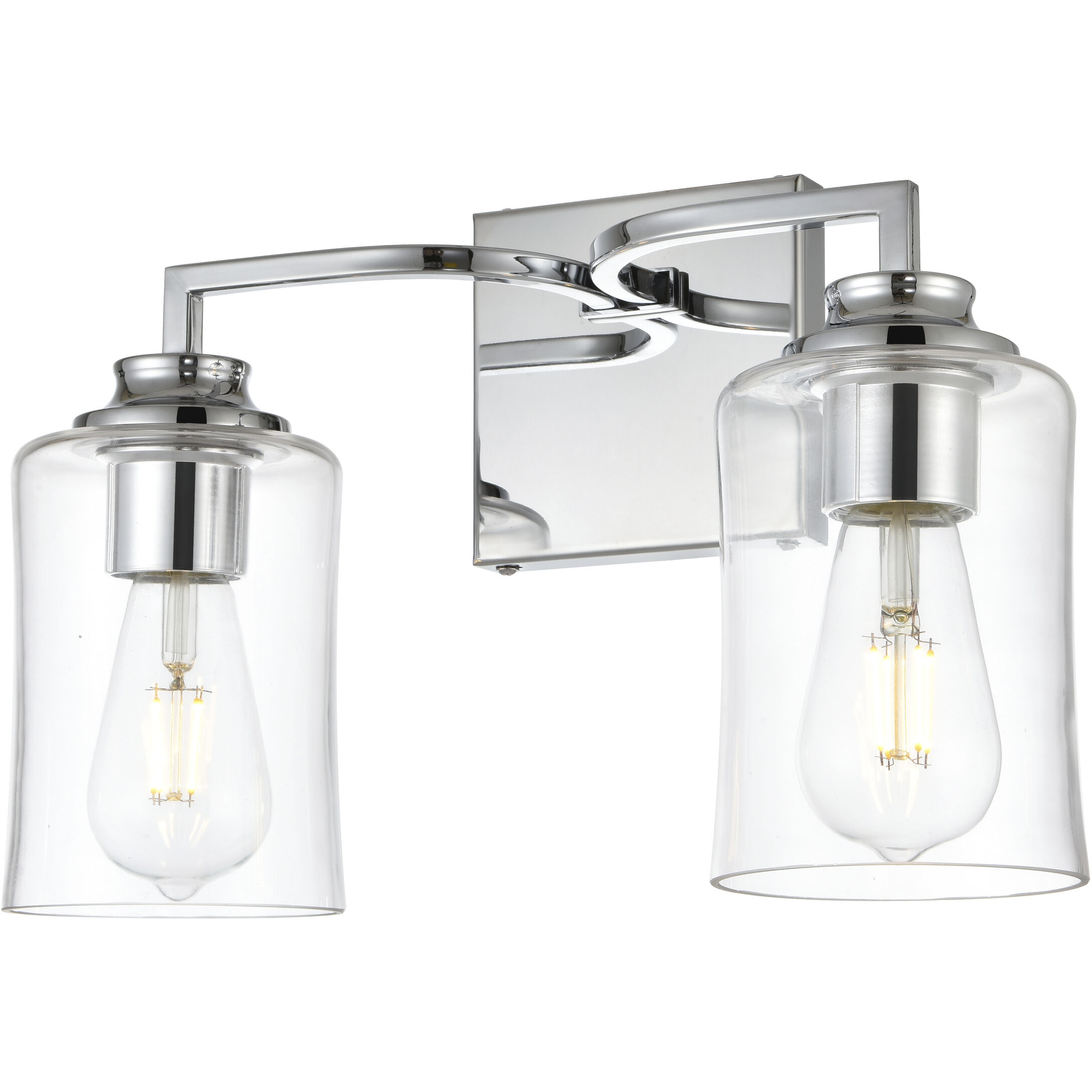 Ronnie 2 Light 14 inch Chrome Bath Sconce Wall Light