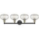 Edison Ithaca 4 Light 35 inch Black Antique Brass Bath Vanity Light Wall Light