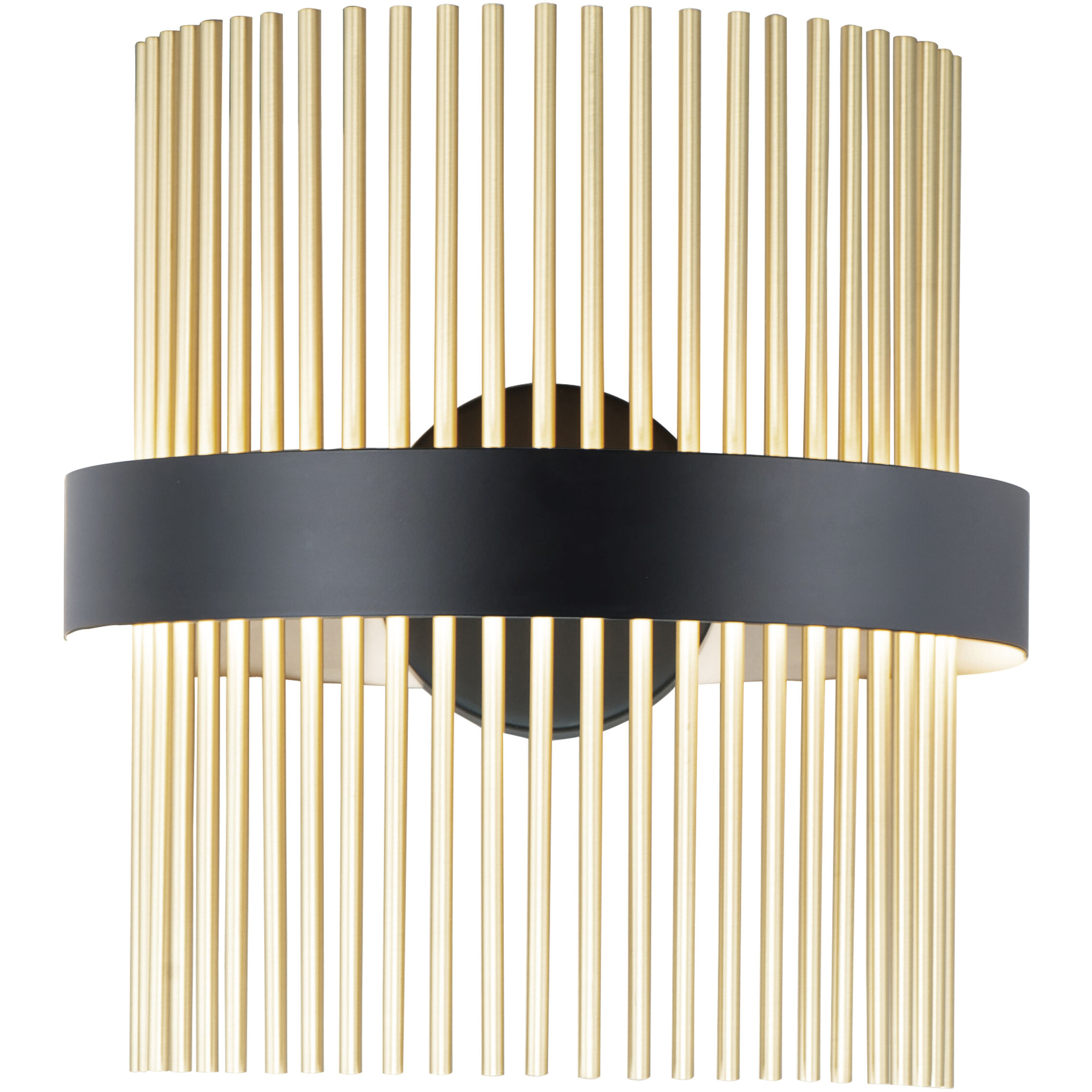 Chimes 5CCT Wall Sconce Wall Light in Black and Satin Brass
