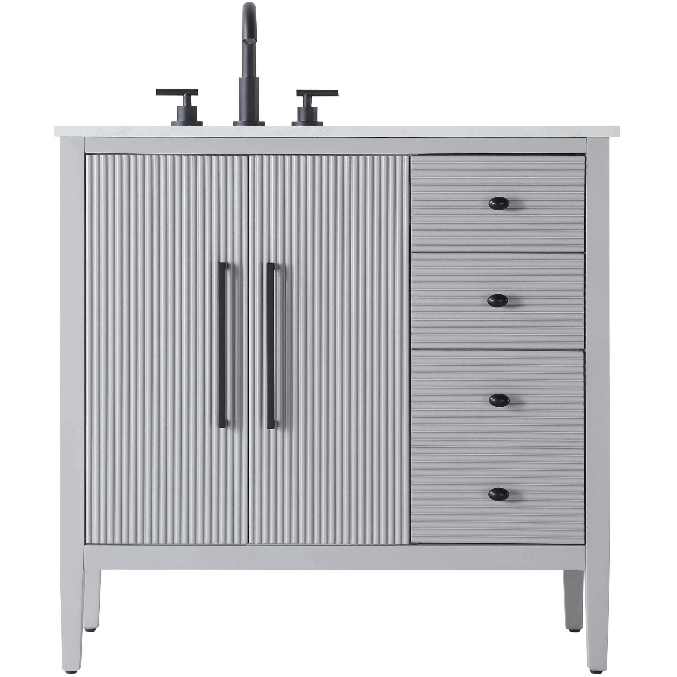 Blakely 36 X 34 inch Grey Bathroom Vanity Cabinet