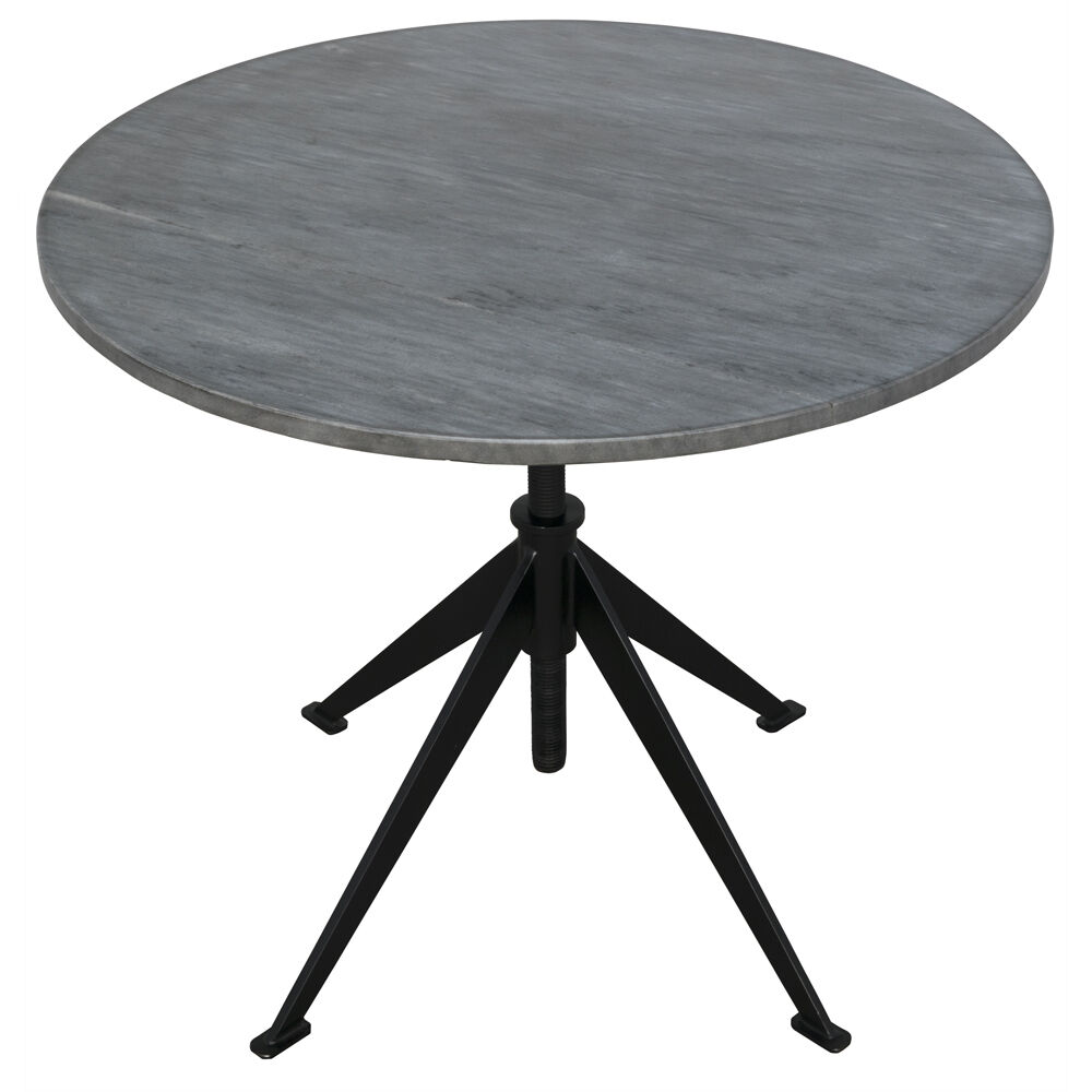 Matilo 30 X 30 inch Matte Black Accent Table, Adjustable