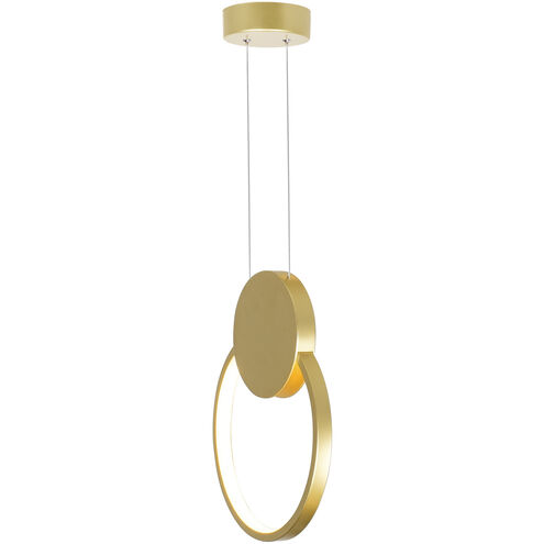 Pulley LED 8 inch Satin Gold Mini Pendant Ceiling Light