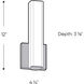 Noble LED 4.25 inch Satin Nickel Vanity Light Wall Light, Indoor