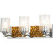 Bocage 3 Light 22 inch PC Bath Light Wall Light in Polished Chrome with Gold