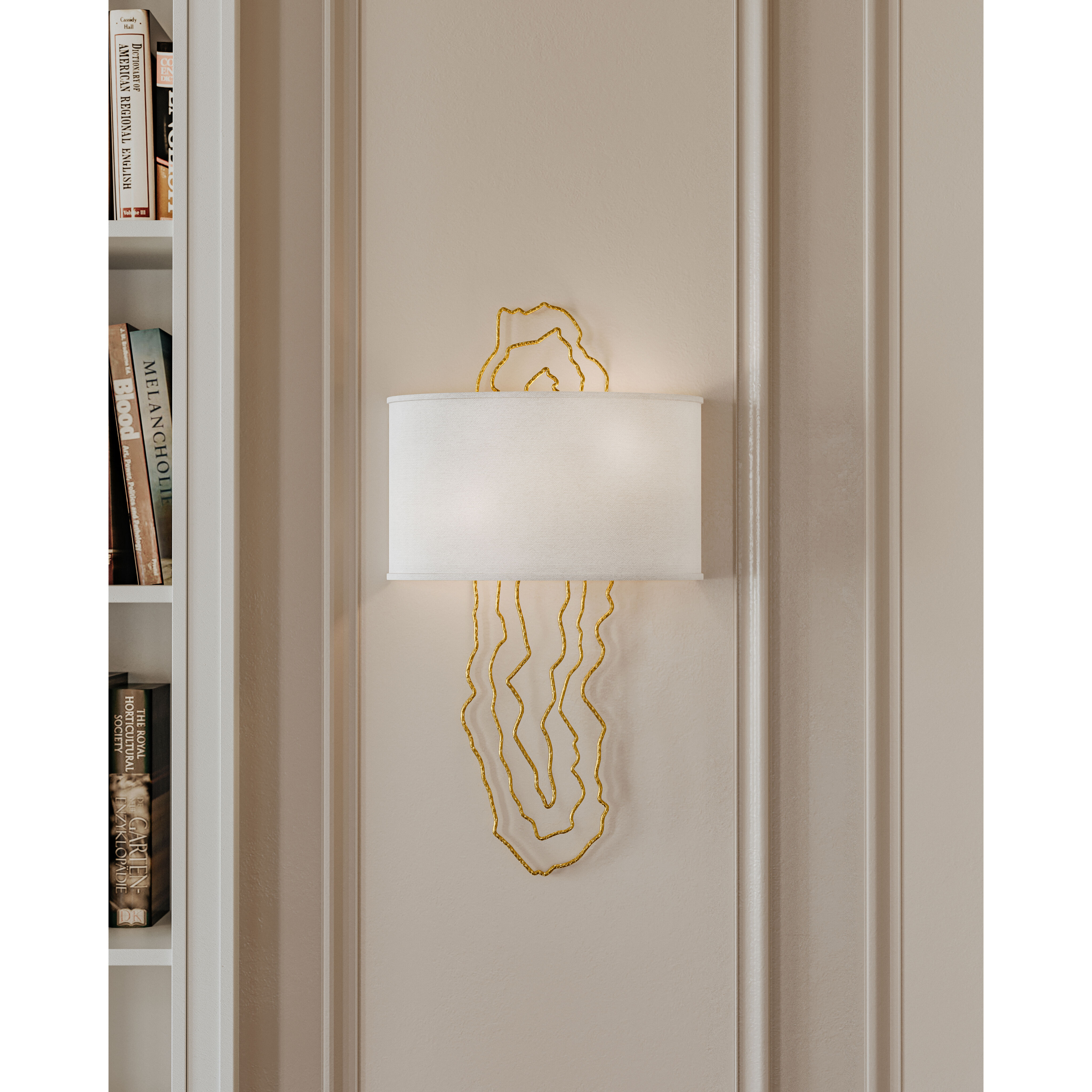 5Th Avenue 2 Light 14 inch Vintage Gold Leaf ADA Wall Sconce Wall Light