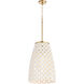 Varro Aged Brass Pendant Ceiling Light