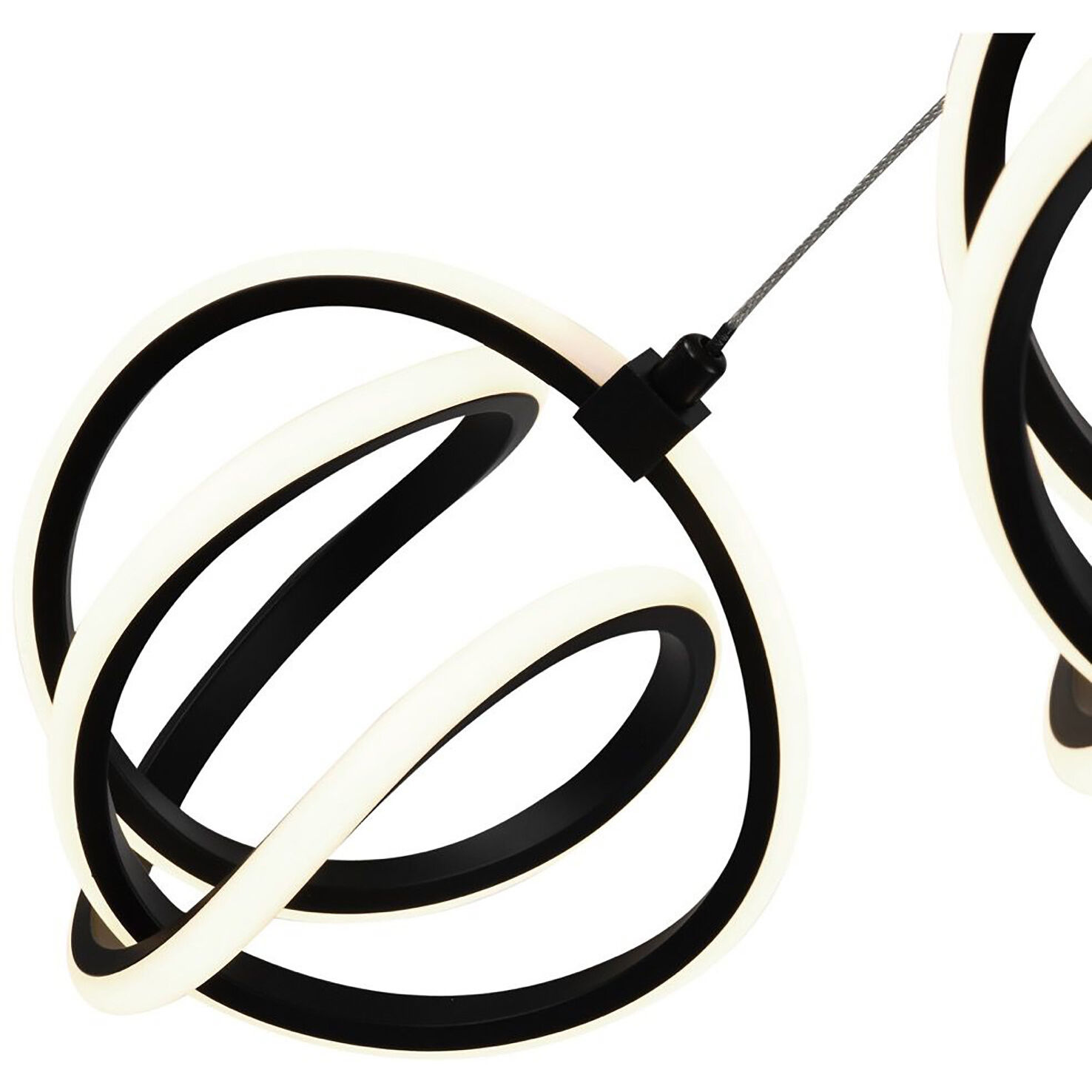 Rose LED 20.28 inch Black Pendant Ceiling Light